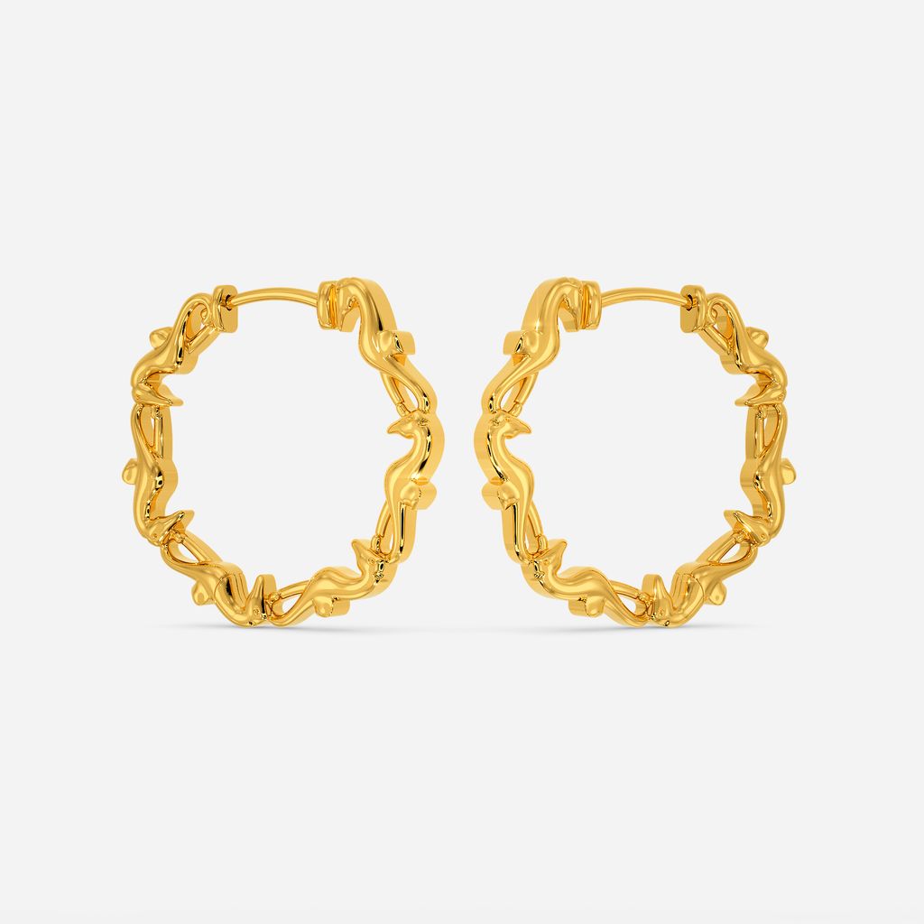 Playful Seahorses Gold Earrings
