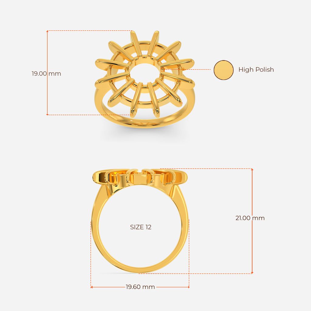 Exuberant Wheels Gold Rings image