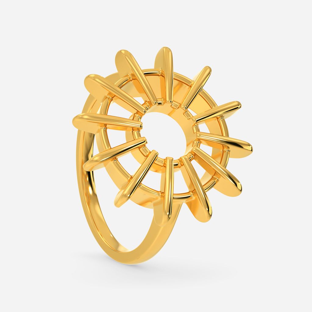 Exuberant Wheels Gold Rings image