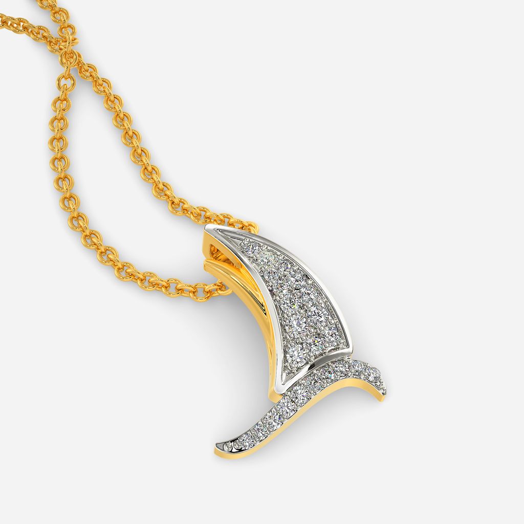 Nonchalant Wave Diamond Pendants