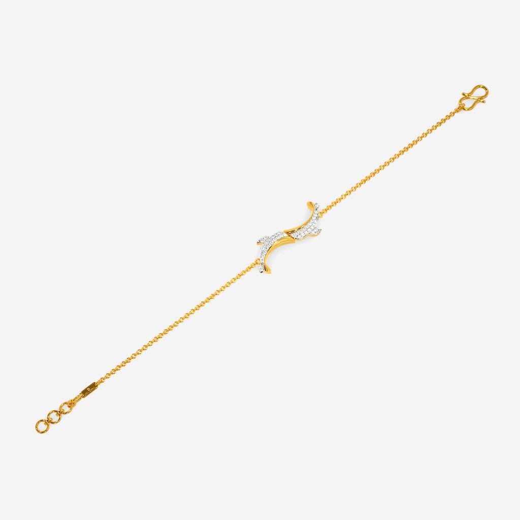 Swirl with Dolphins Diamond Bracelets