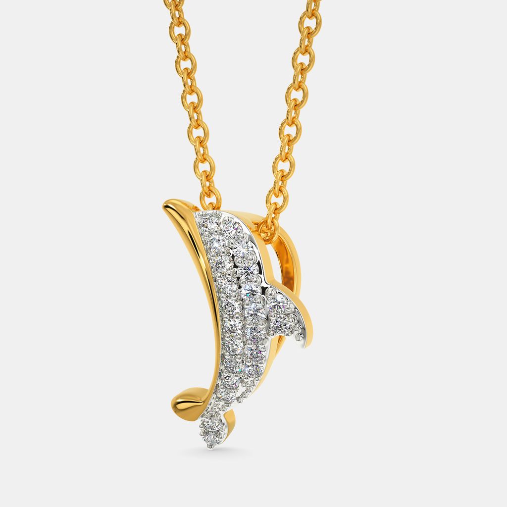 Dolphin's Swing Diamond Pendants
