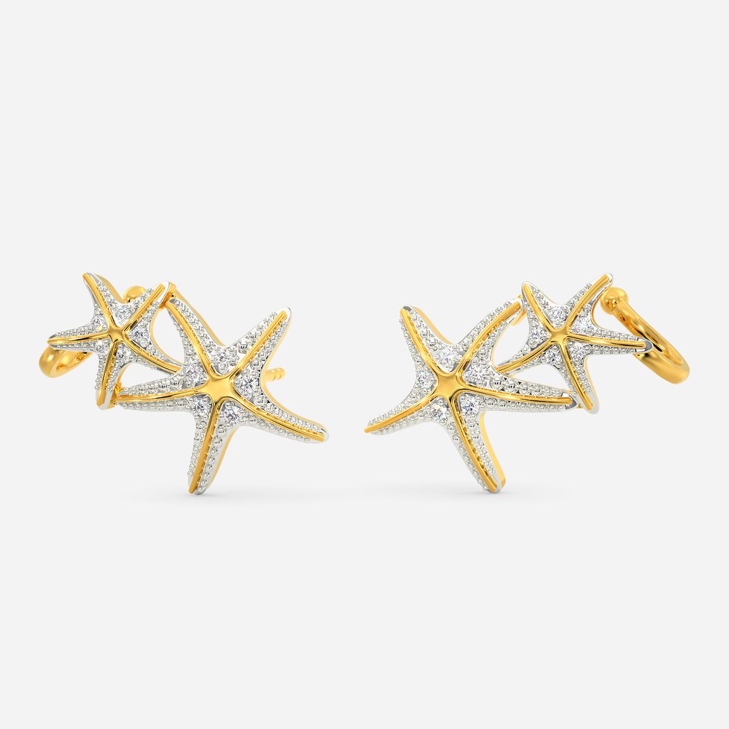 Wish Upon A Starfish Diamond Earrings
