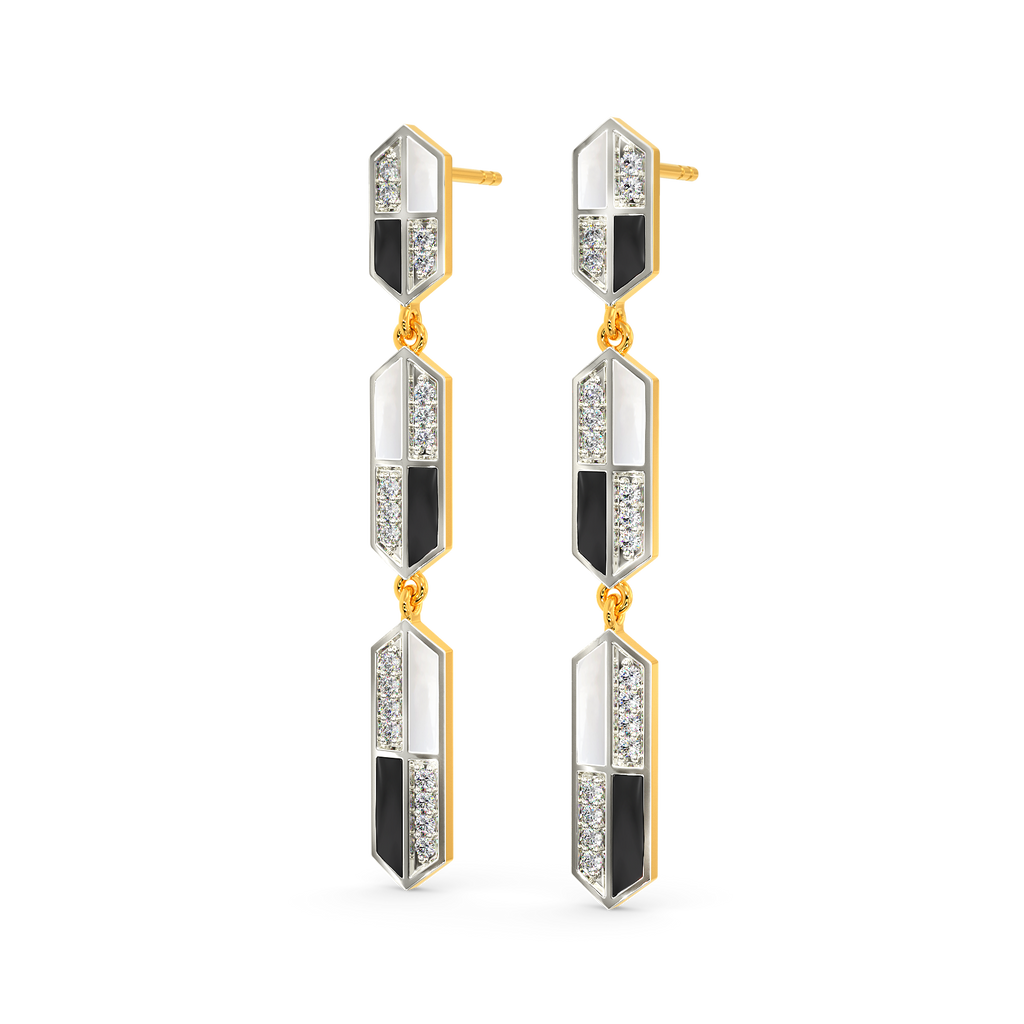 Noir Blanc Diamond Earrings