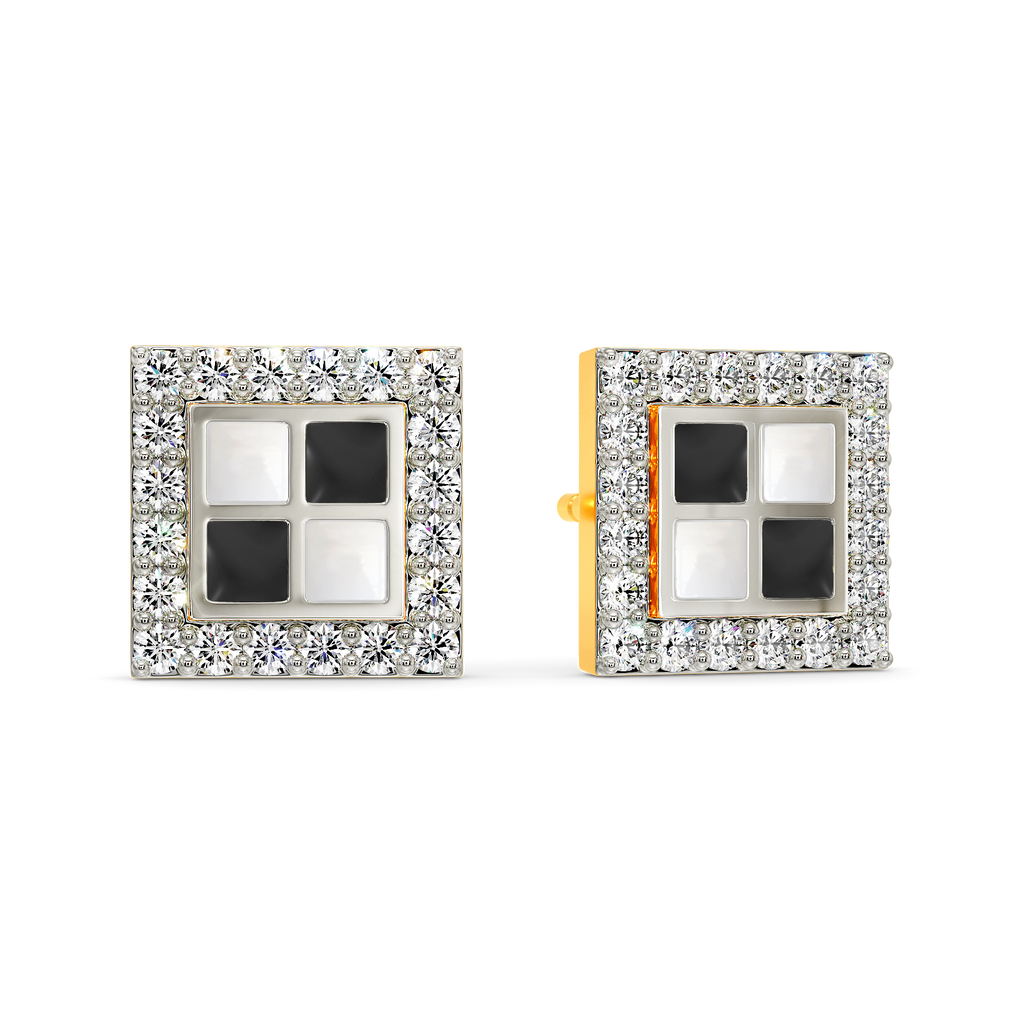 Monochrome Magic Diamond Earrings