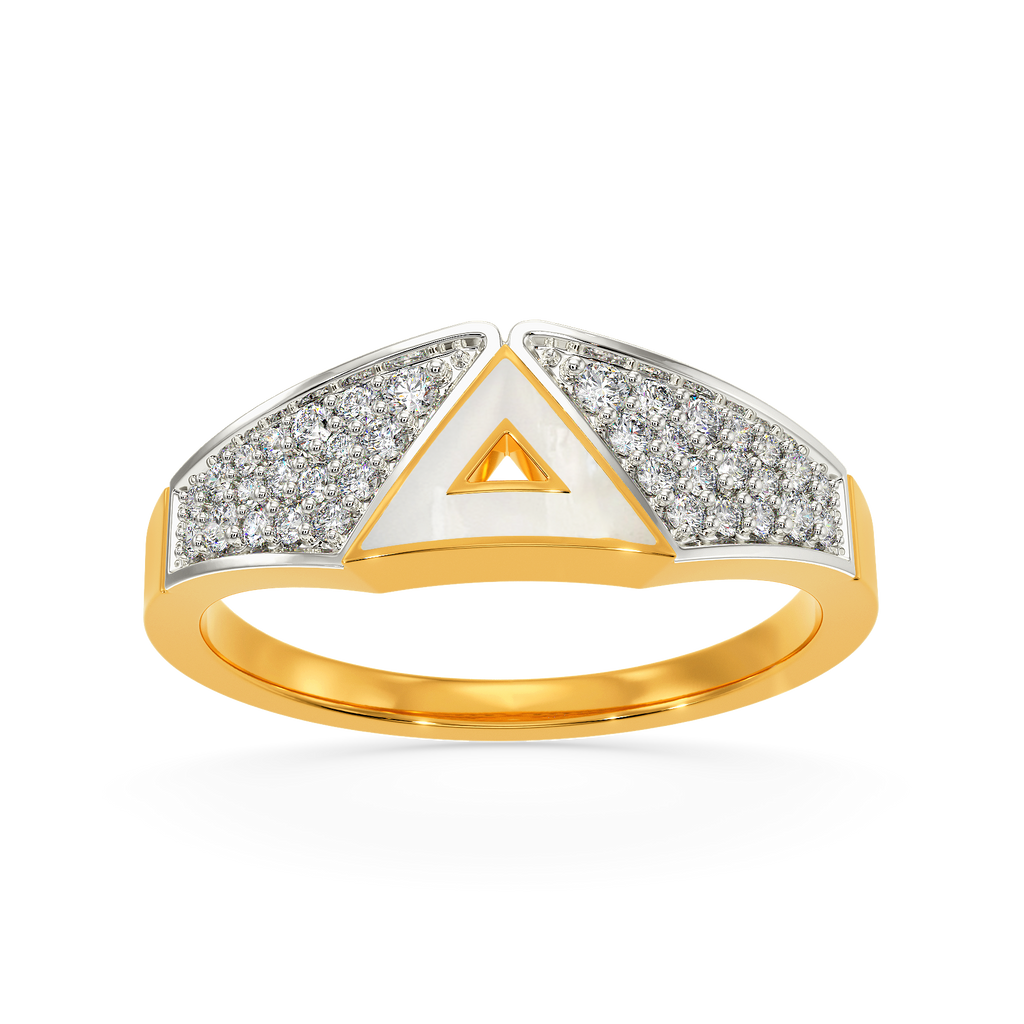 White Edged Diamond Rings alternate view 3