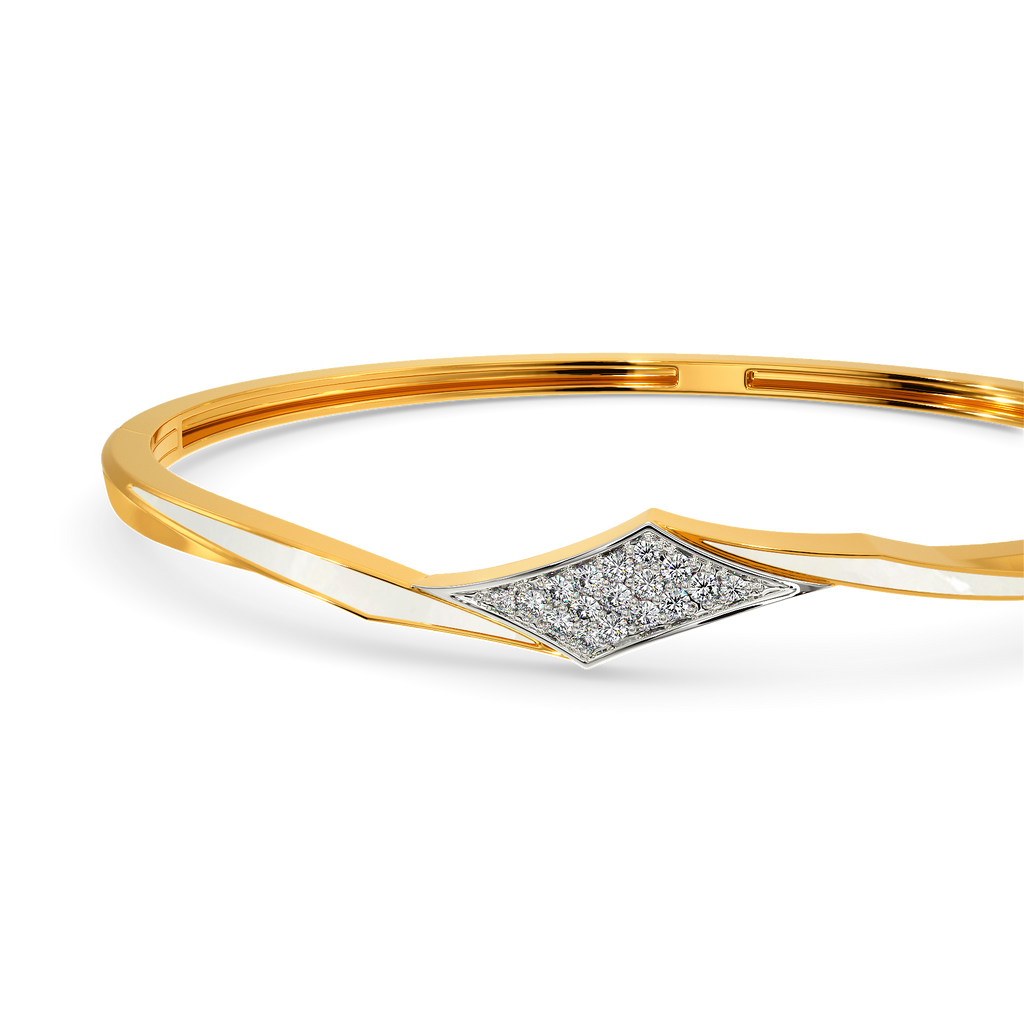 All White Diamond Bangles