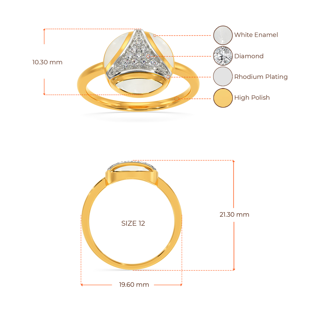 Washed In White Diamond Rings image