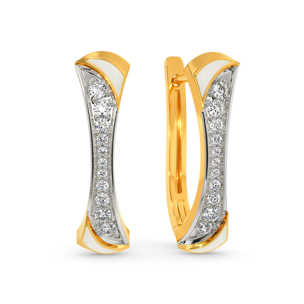 Washed In White Diamond Earrings