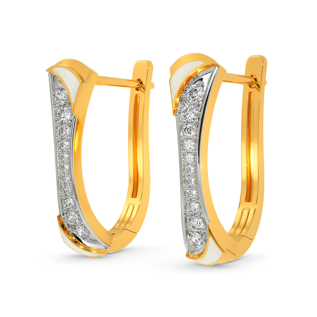 Washed In White Diamond Earrings