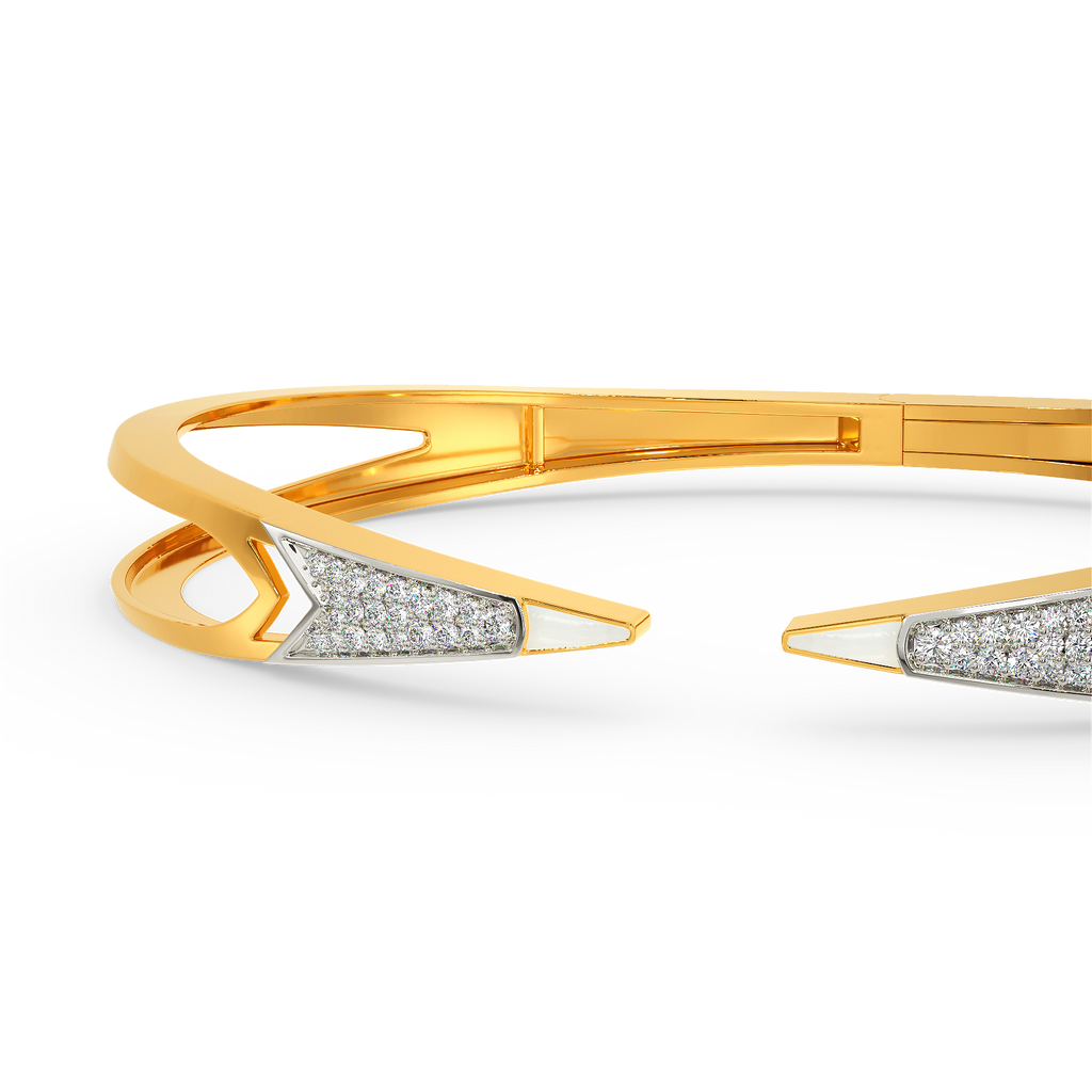 Bold In White Diamond Bangles