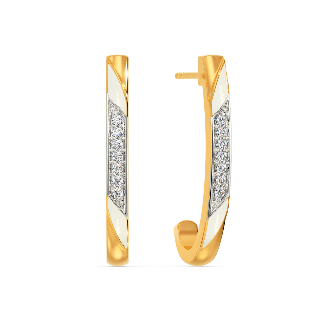 Powered By White Diamond Earrings