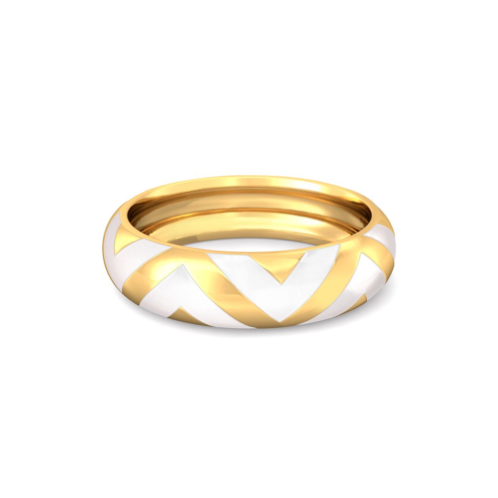 The Golden Chevron Gold Rings alternate view 3