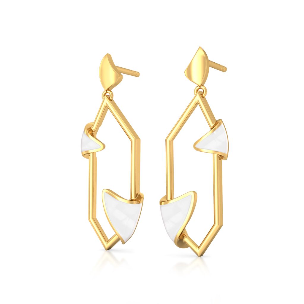 The Polygon Ruse Gold Earrings