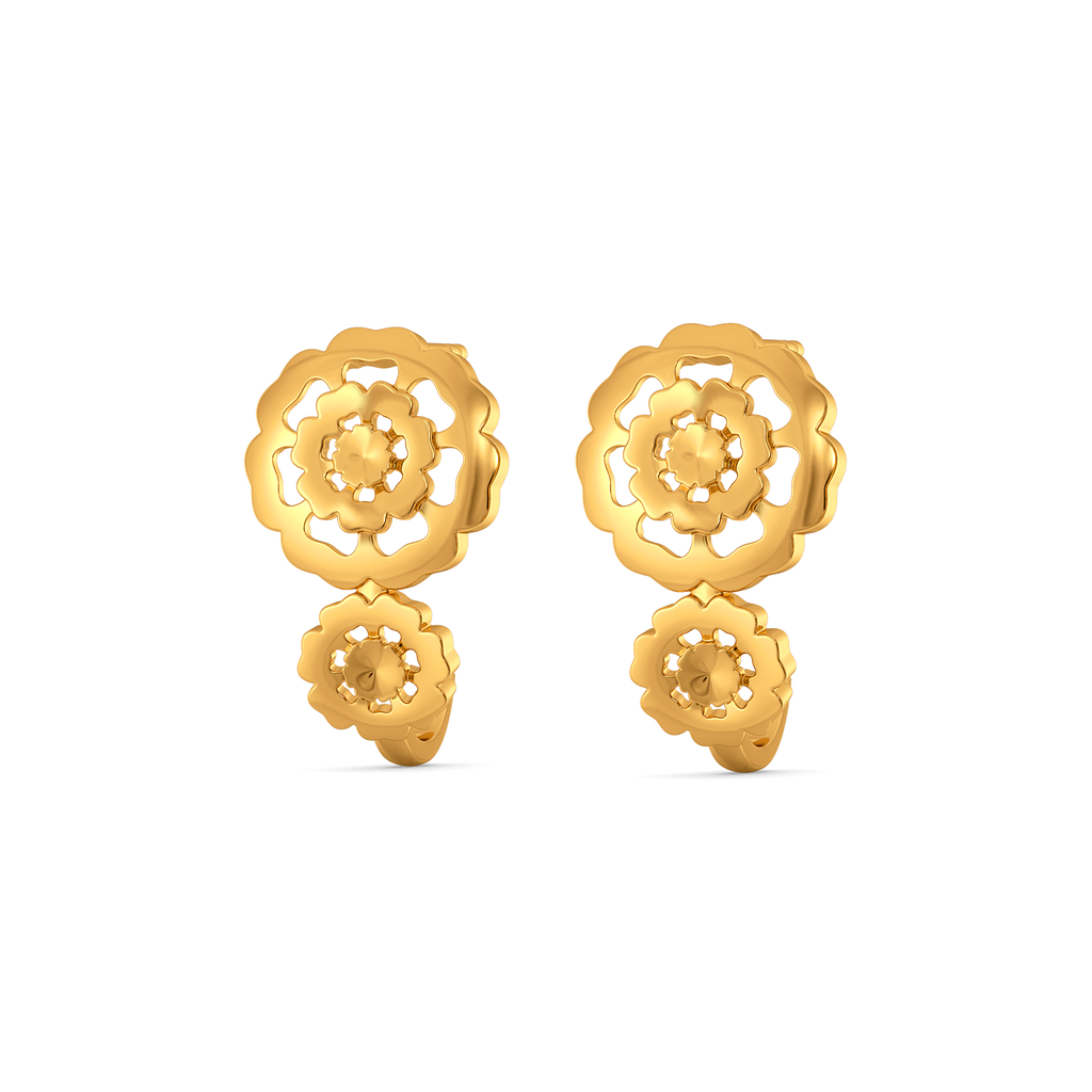 Layered in Bloom Gold Earrings