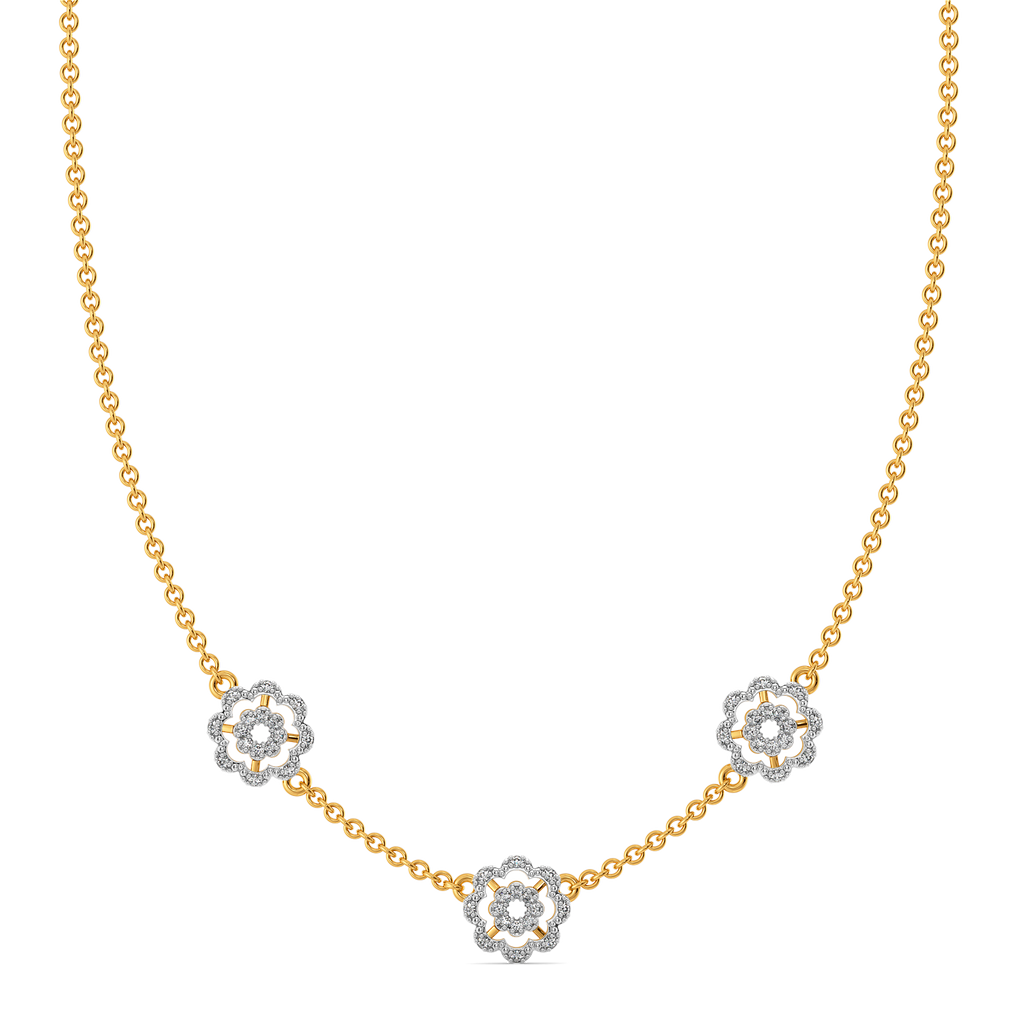 Floral Mode Diamond Necklaces