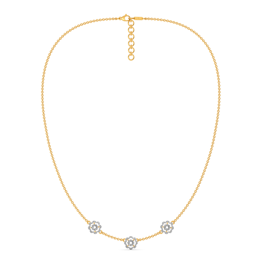 Floral Mode Diamond Necklaces