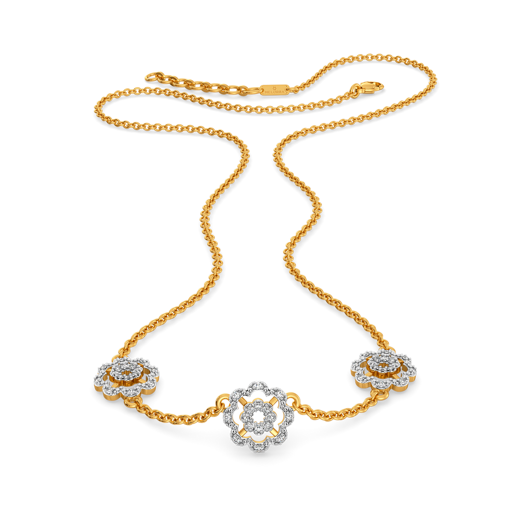 Floral Mode Diamond Necklaces