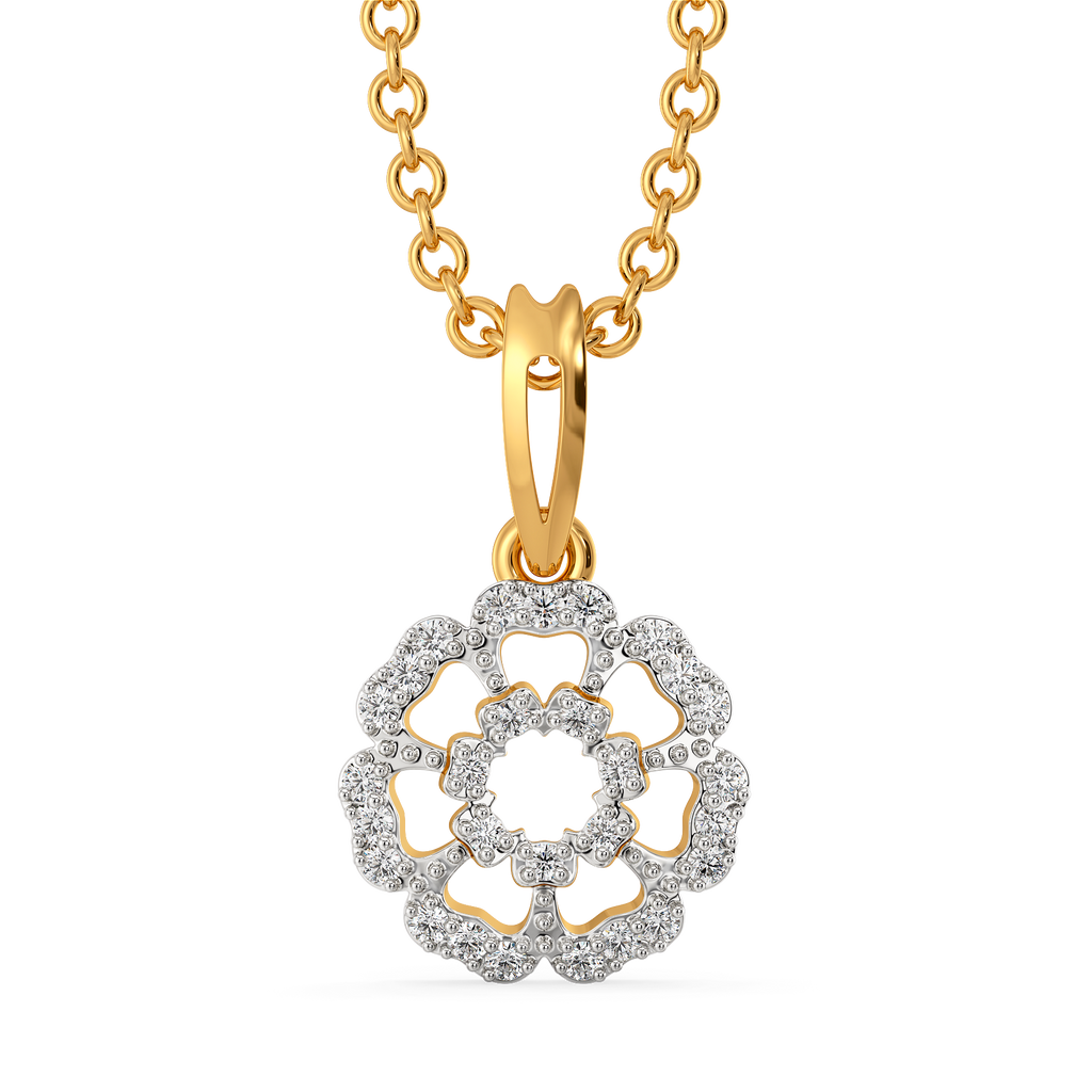 Floral Mode Diamond Pendants