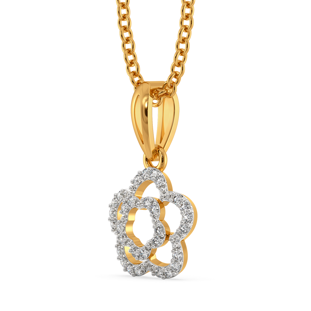 Petal Punch Diamond Pendants