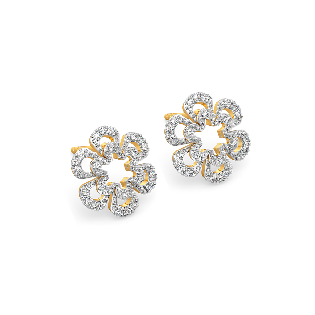 Petal Punch Diamond Earrings