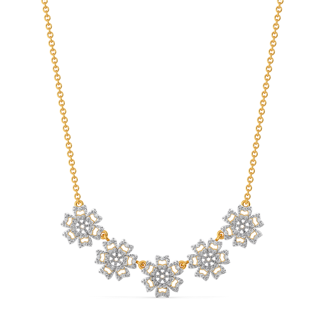 Spring Script Diamond Necklaces