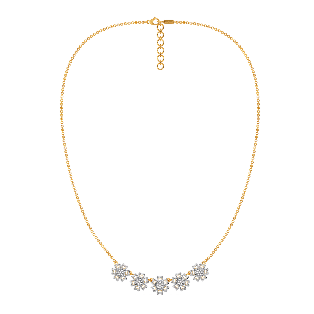 Spring Script Diamond Necklaces