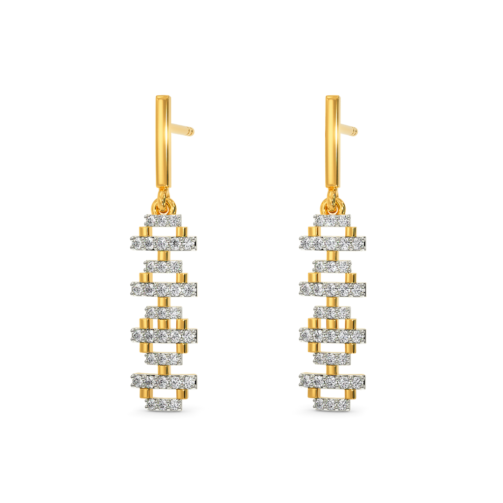 Woven Sparkle Diamond Earrings