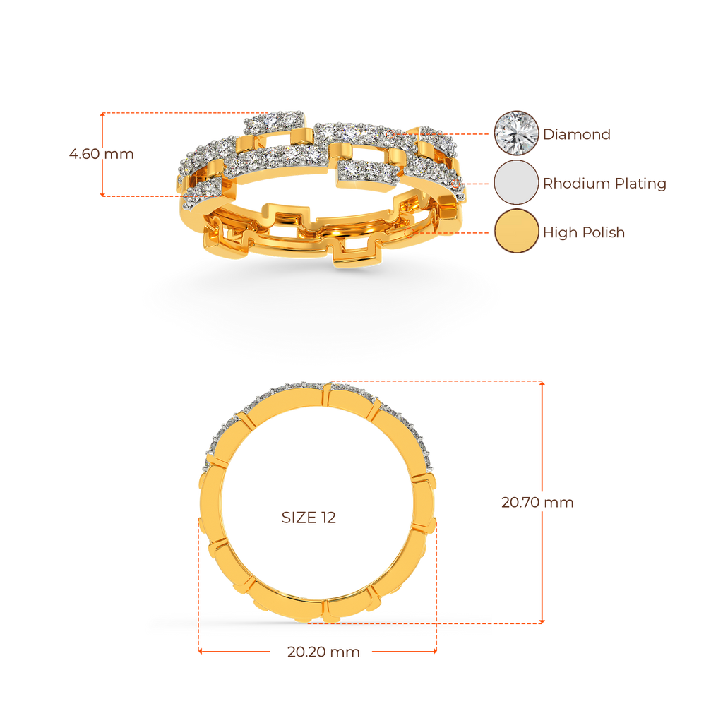 Woven Sparkle Diamond Rings image