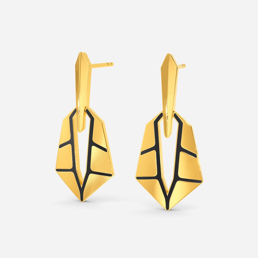 Heart Of A Warrioress Gold Earrings