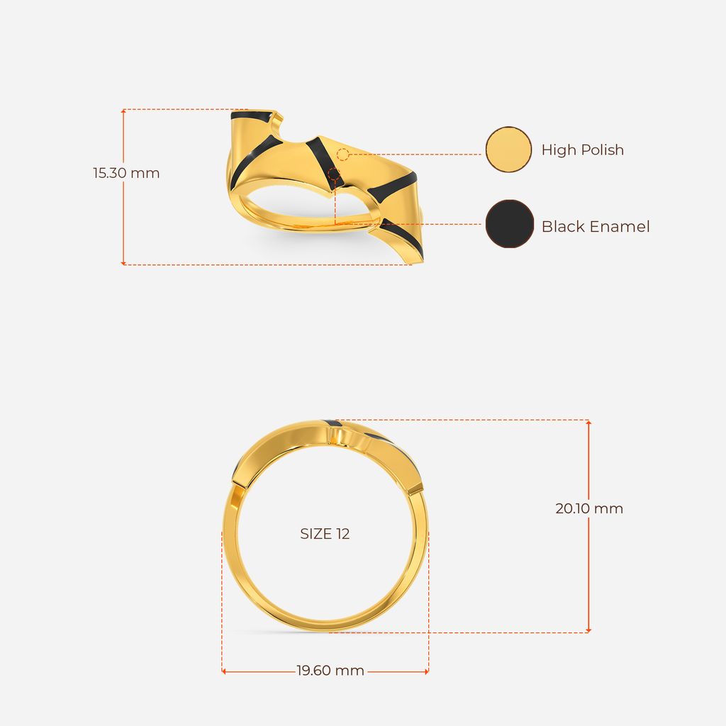 Crown N Swords Gold Rings image