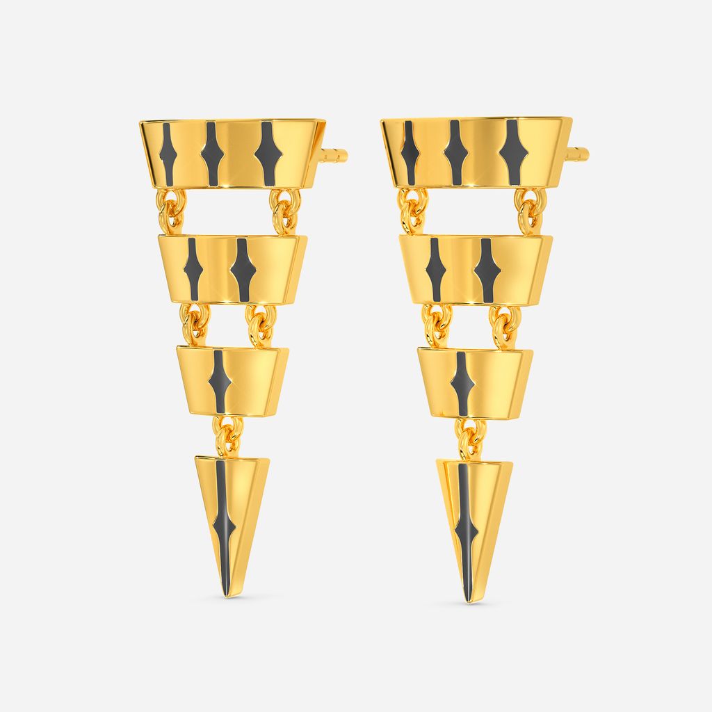 Battle N Peace Gold Earrings