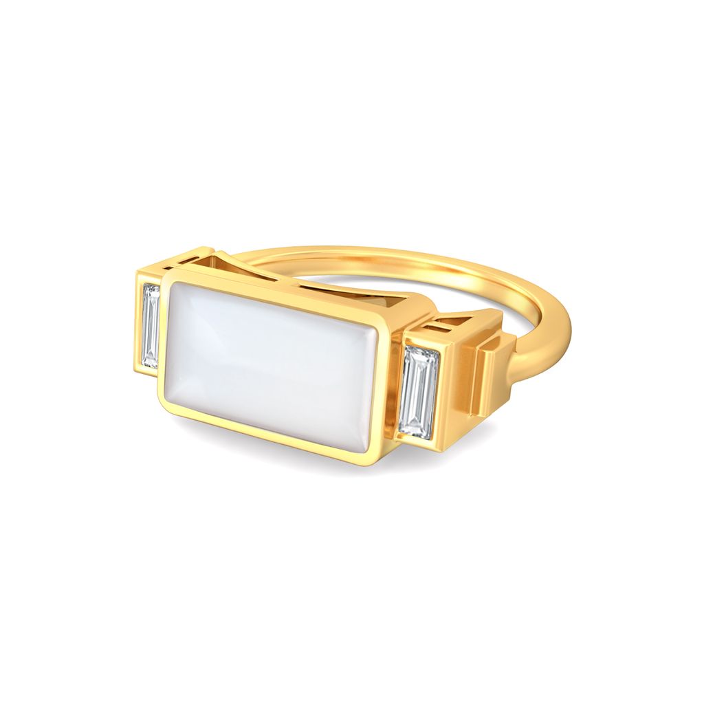 Chic White Diamond Rings image