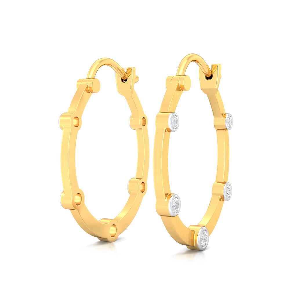 Rustic White Diamond Earrings