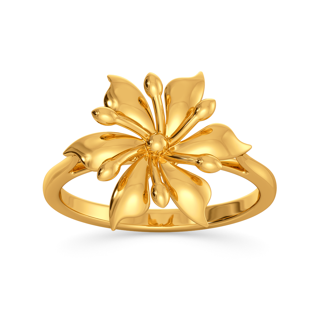 Whimsical Florals Gold Rings