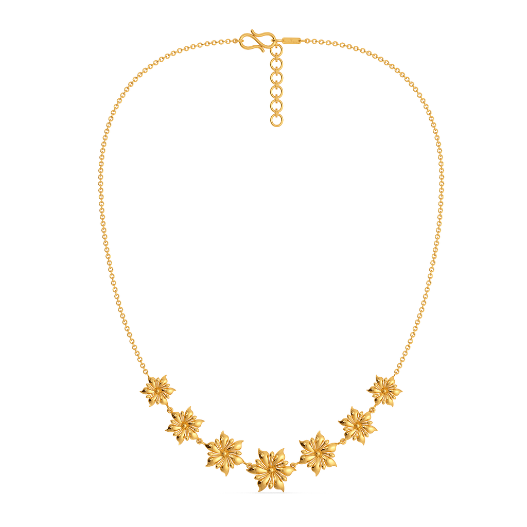 Whimsical Florals Gold Necklaces