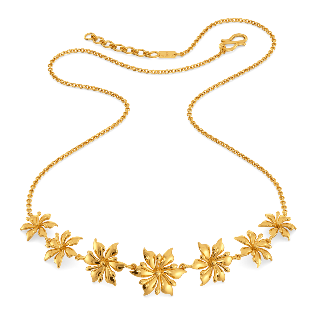 Whimsical Florals Gold Necklaces