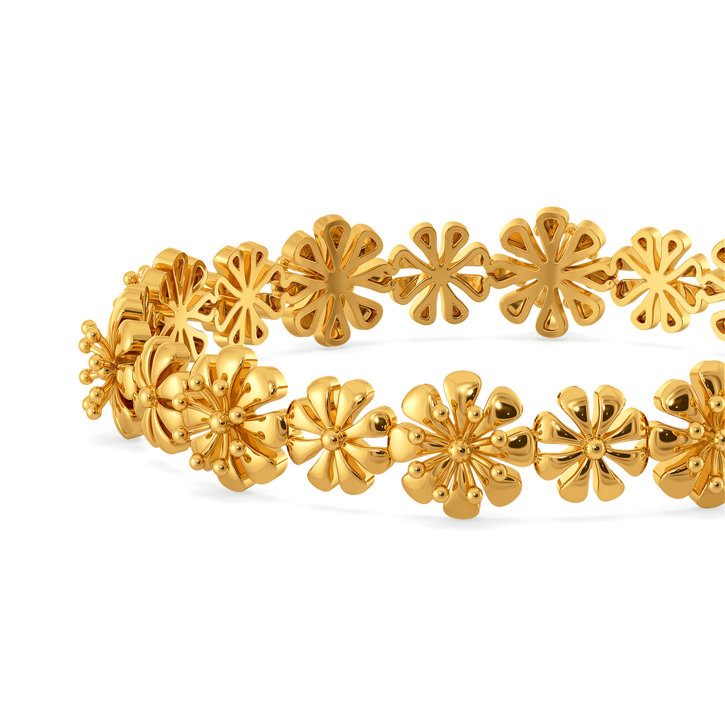 Floral Stories Gold Bangles