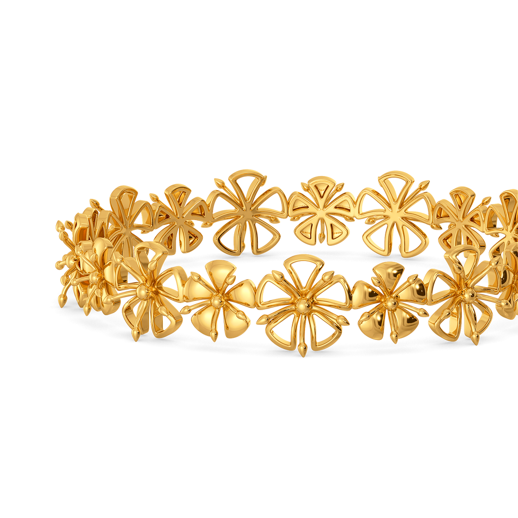 Garden Whispers Gold Bangles