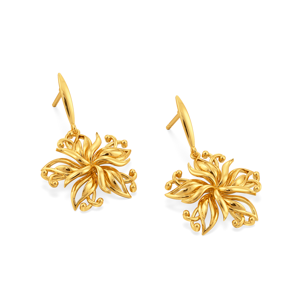 Wallpaper Blooms Gold Earrings