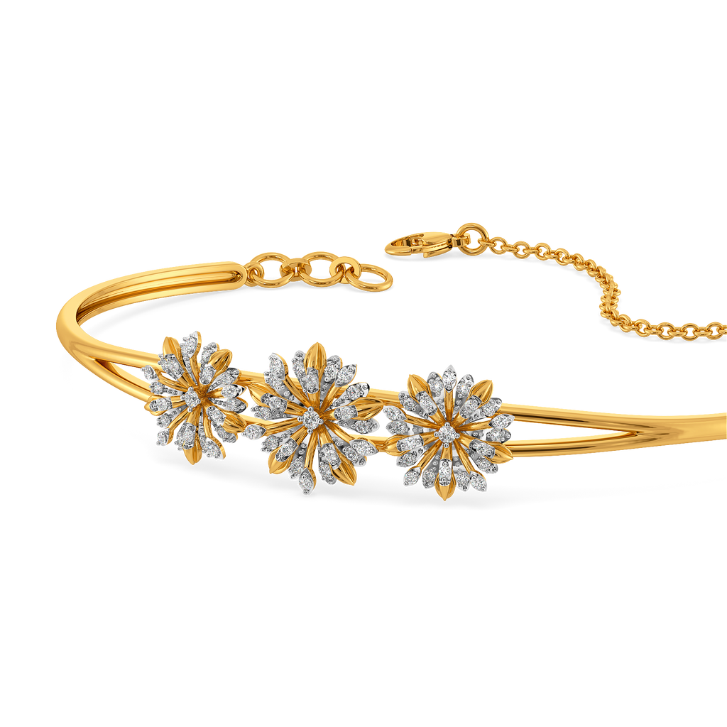 Blooming Patterns Diamond Bangles