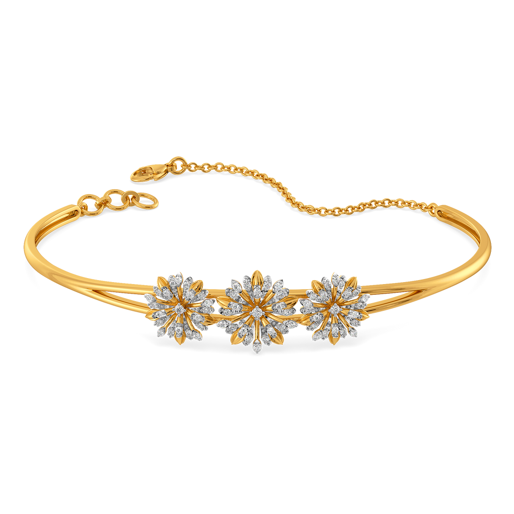 Blooming Patterns Diamond Bangles