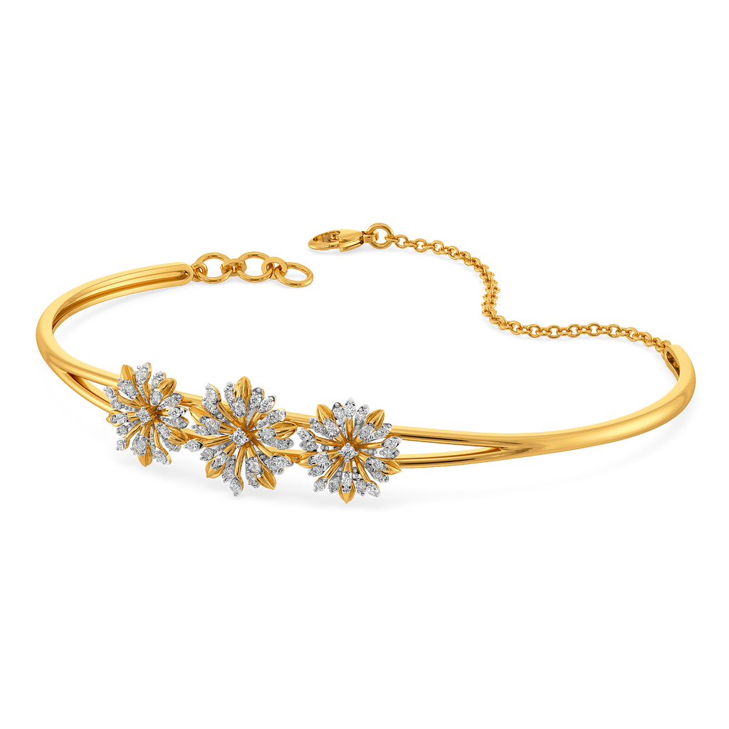 Blooming Patterns Diamond Bangles