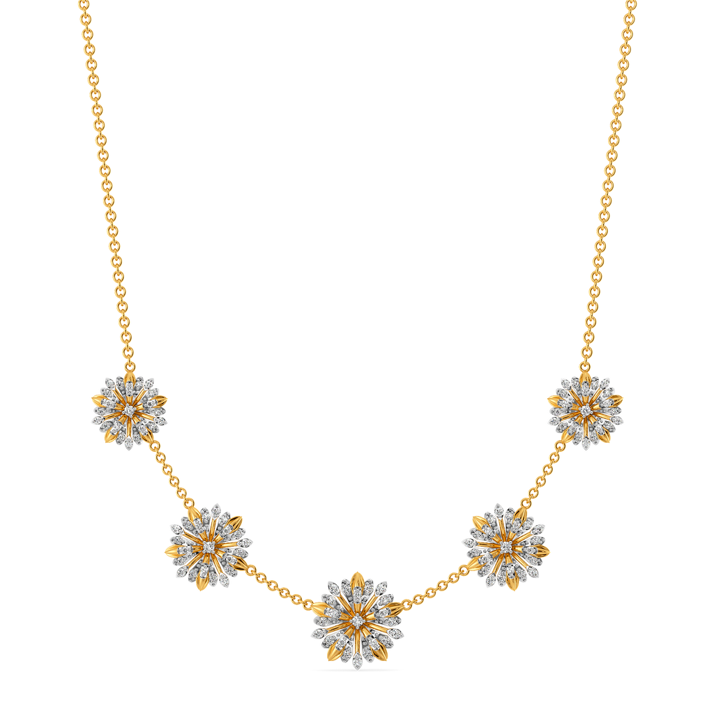 Blooming Patterns Diamond Necklaces