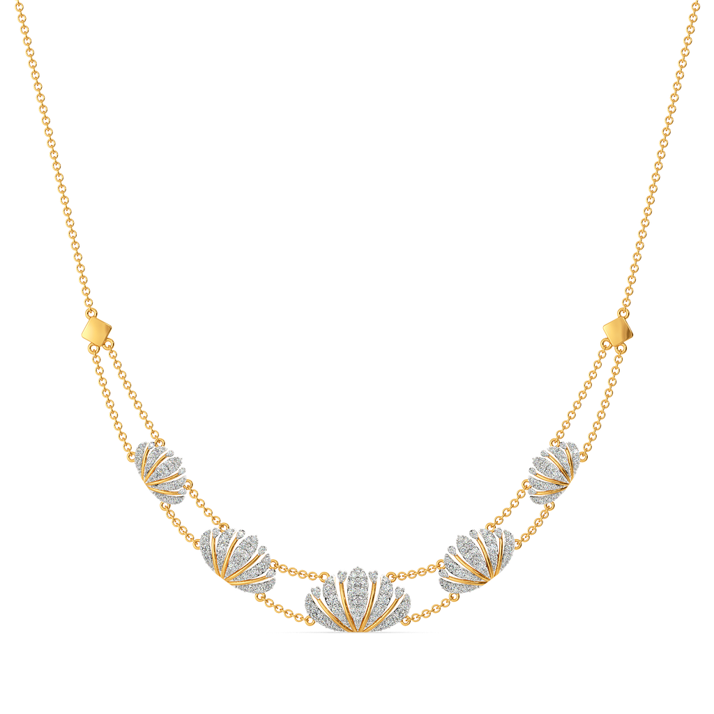 Wallpaper Florals Diamond Necklaces