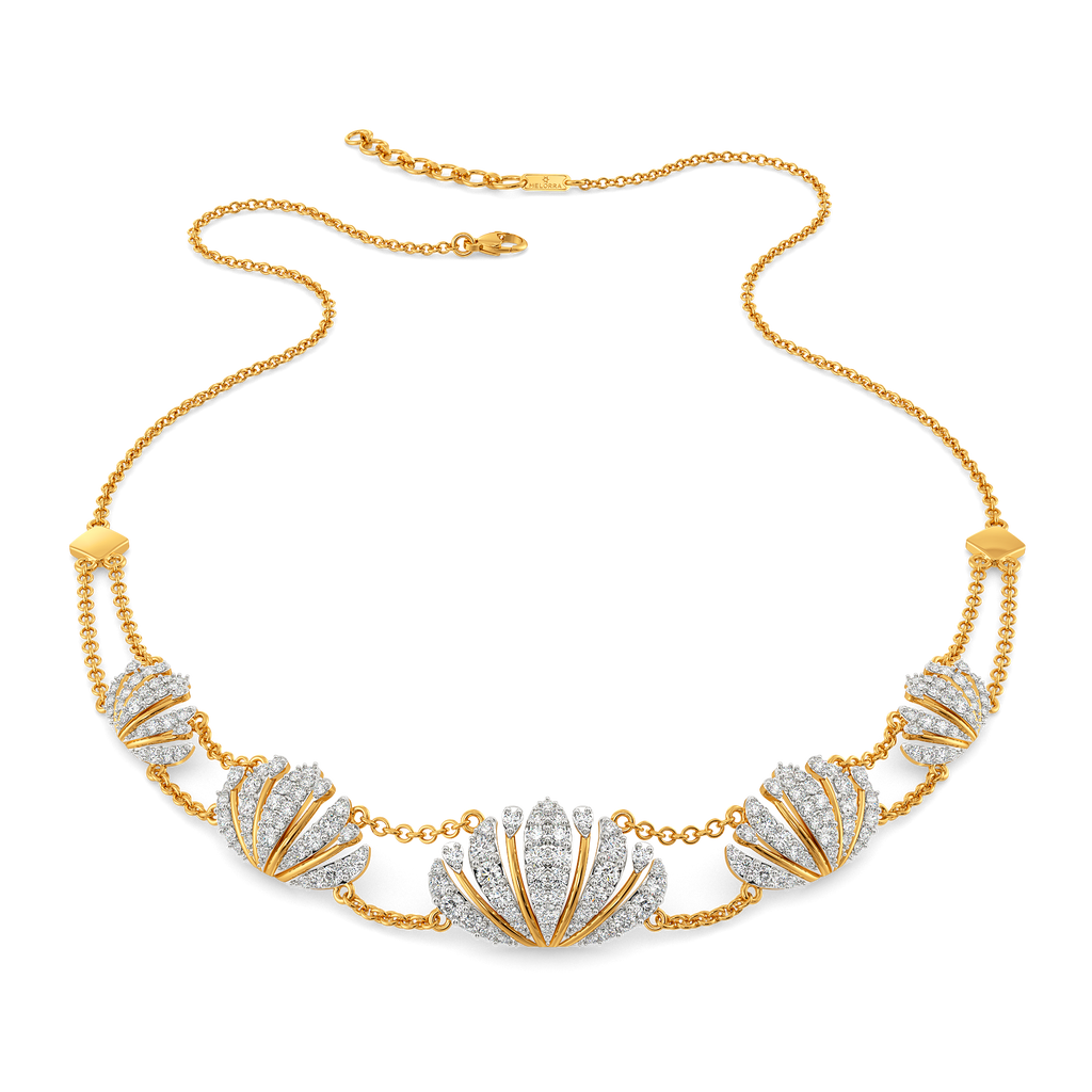 Wallpaper Florals Diamond Necklaces