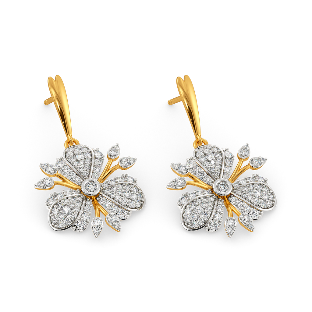 Intricate Botanicals Diamond Earrings