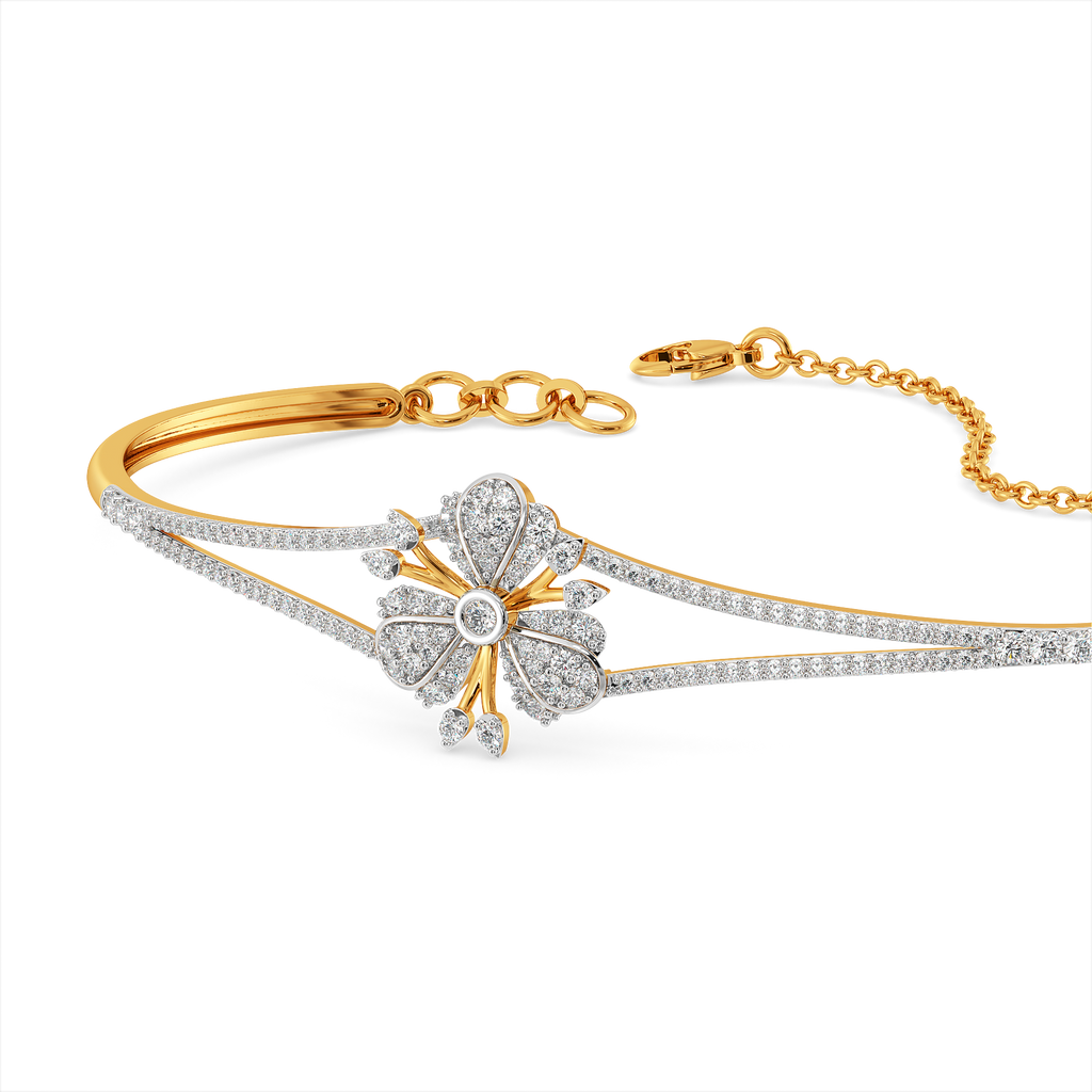 Intricate Botanicals Diamond Bangles