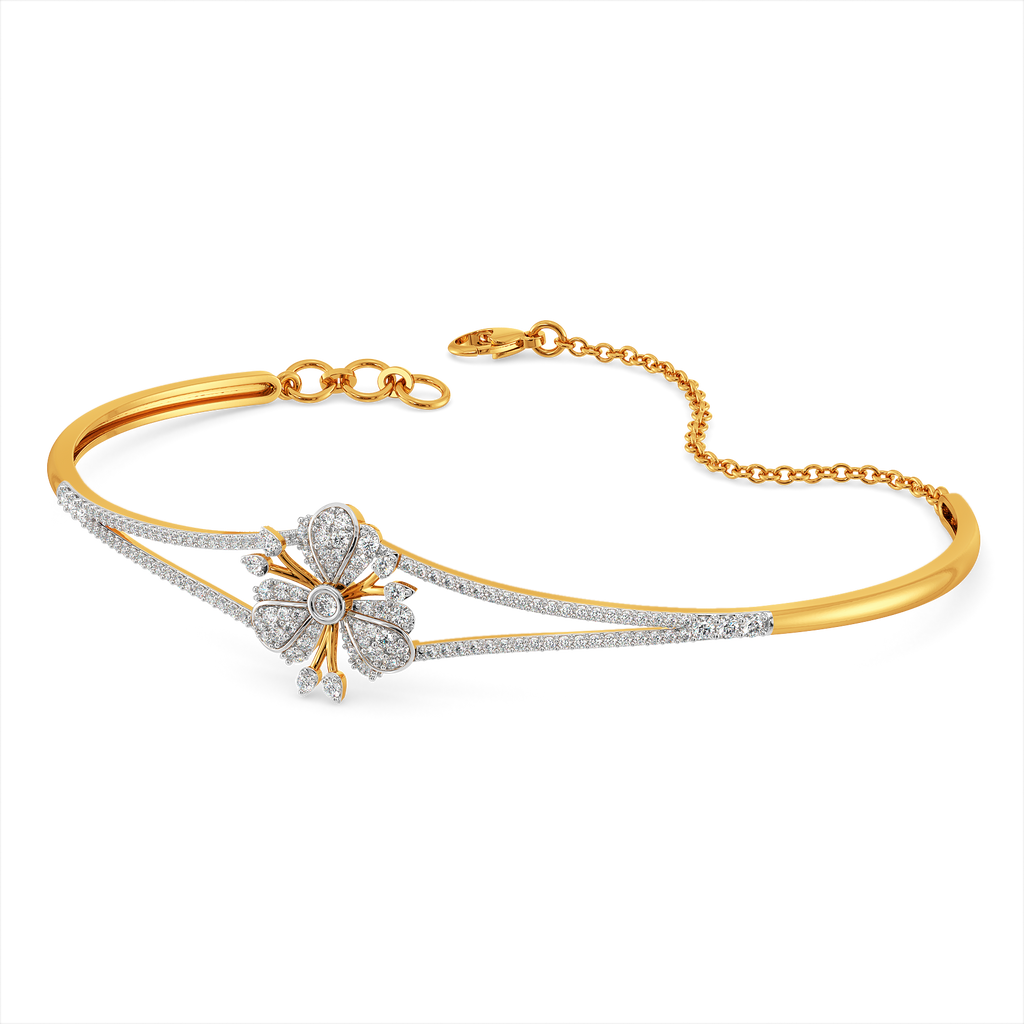 Intricate Botanicals Diamond Bangles