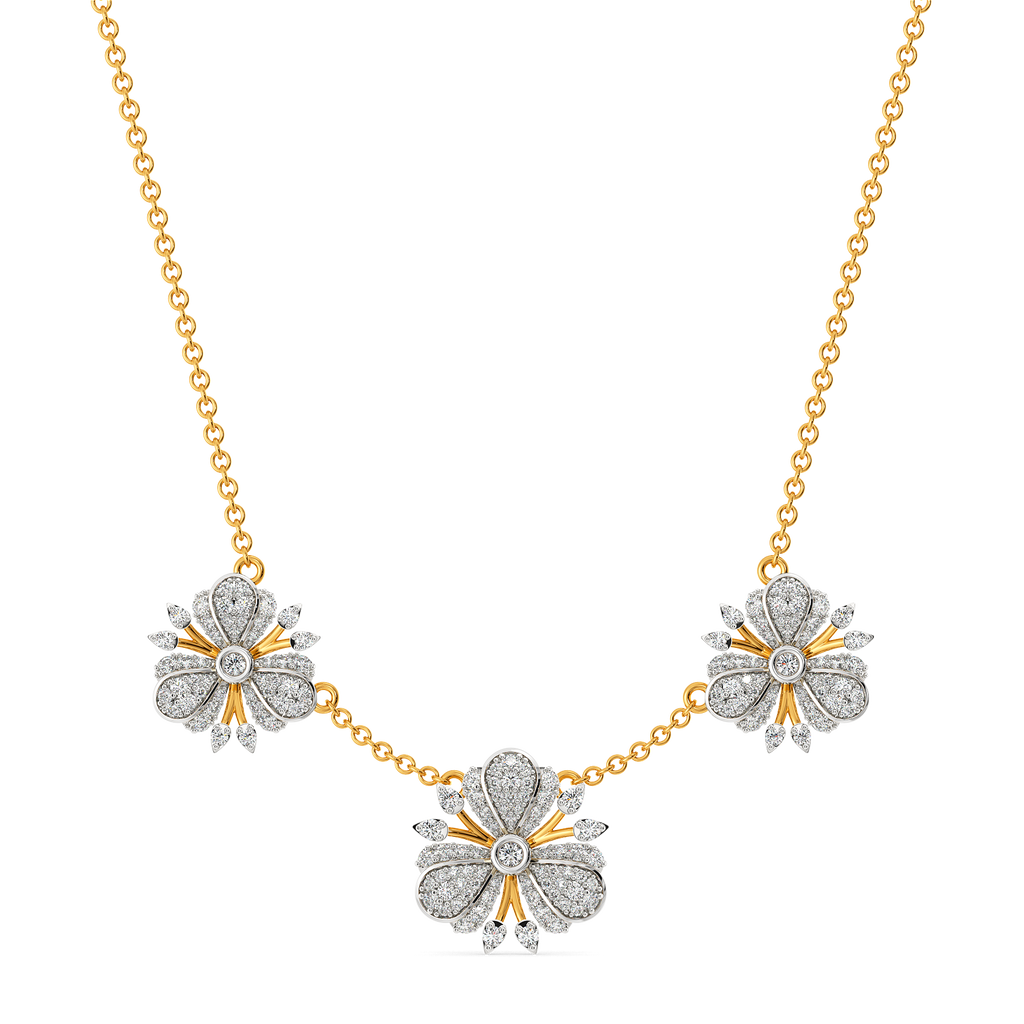 Intricate Botanicals Diamond Necklaces